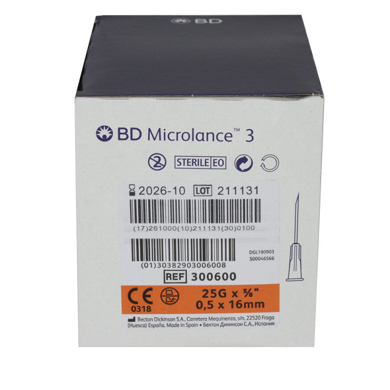 Aiguilles BD Microlance ™ 3 - 23; 25 et 27 Gauges - Conditionnement par 100 – Image 7