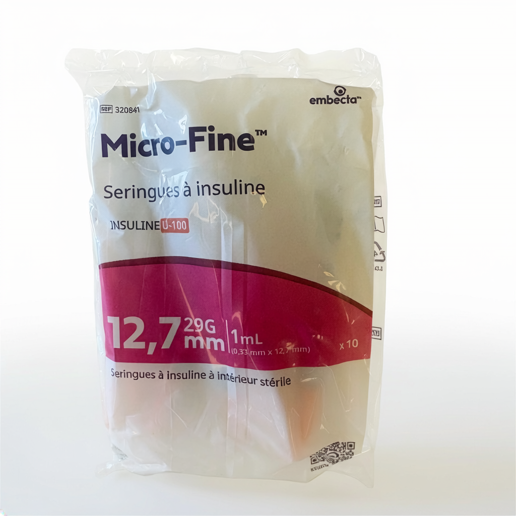 Seringue Embecta Micro-Fine™ 1 ml 29G x 12,7 mm- Conditionnement par 500 – Image 3